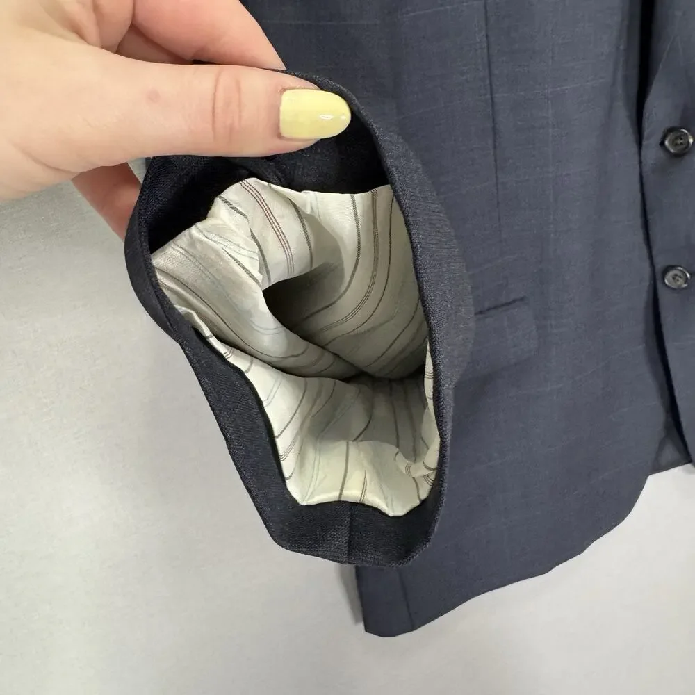 Lauren Ralph Lauren Blazer Mens 48L Blue Wool Classic 2 Button‎ Suit Jacket